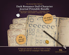 D&D 5e Character Journal Bundle Printable | Dark Romance Edition