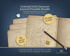 D&D 5e Character Journal Bundle Printable | Celestial Edition
