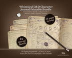 D&D 5e Character Journal Bundle Printable | Whimsical Edition