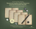 D&D 5e Character Journal Bundle Printable | Botanical Garden Edition