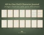 D&D 5e Character Journal Bundle Printable | Botanical Garden Edition