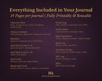 D&D 5e Character Journal Bundle Printable | Dark Romance Edition