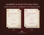D&D 5e Character Journal Bundle Printable | Flame Phoenix Edition