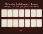 D&D 5e Character Journal Bundle Printable | Flame Phoenix Edition