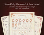 D&D 5e Character Journal Bundle Printable | Flame Phoenix Edition