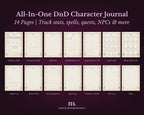 D&D 5e Character Journal Bundle Printable | Lillium Edition