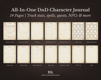 D&D 5e Character Journal Bundle Printable | Medieval Caslte Edition
