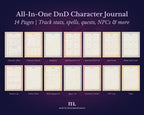 D&D 5e Character Journal Bundle Printable | Mystic Unicorn Edition