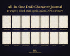 D&D 5e Character Journal Bundle Printable | Royal Griffin Edition