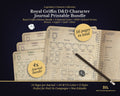D&D 5e Character Journal Bundle Printable | Royal Griffin Edition
