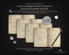 D&D 5e Character Journal Bundle Printable | Ancient Dragon Edition