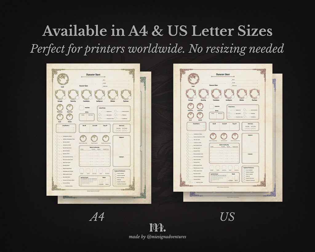 D&D 5e Character Journal Bundle Printable | Ancient Dragon Edition