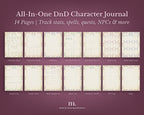 D&D 5e Character Journal Bundle Printable | Floral Fantasy Edition